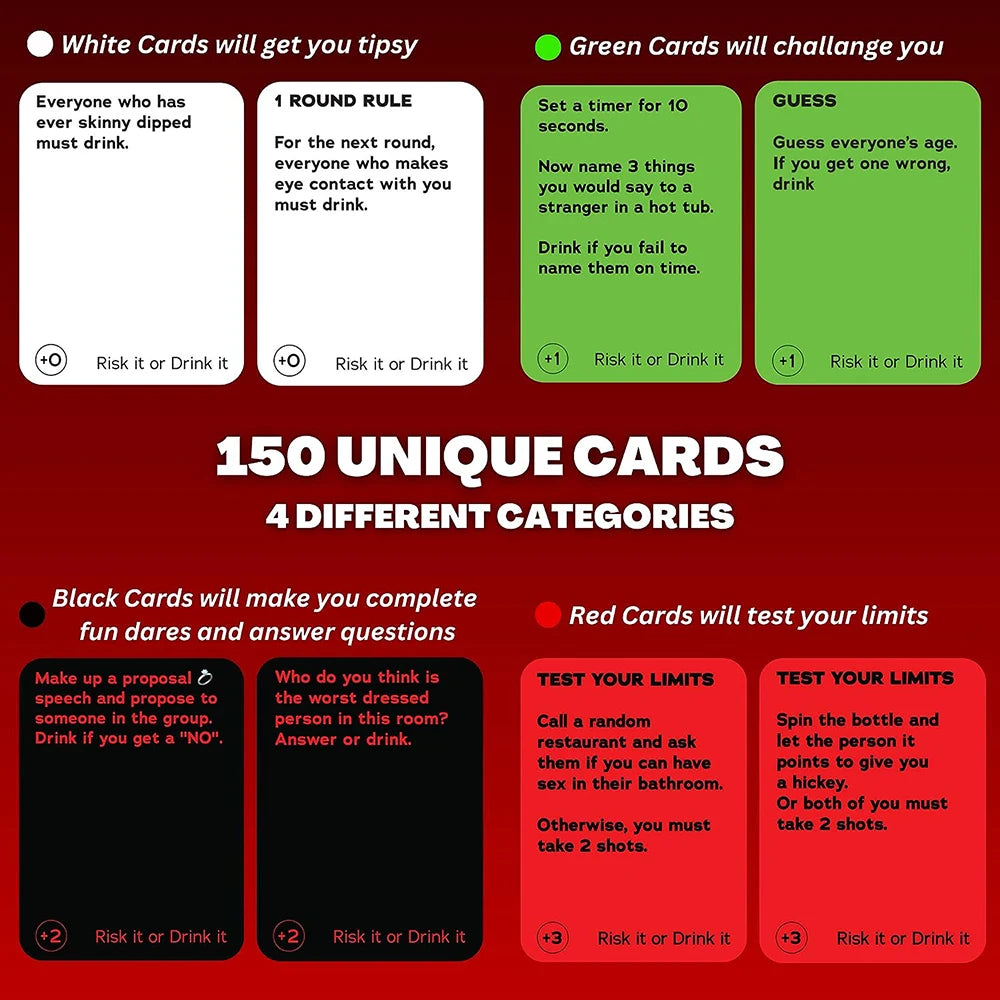 Risk It or Drink It Card Game