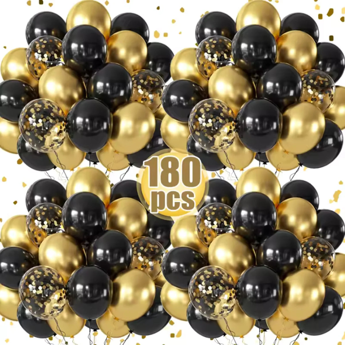 Black & Gold Balloon Set