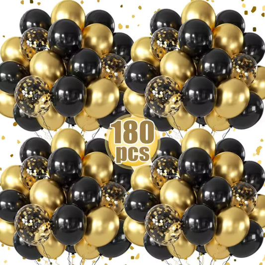 Black & Gold Balloon Set